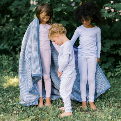 Powder Blue Stripe PJ Set|12783