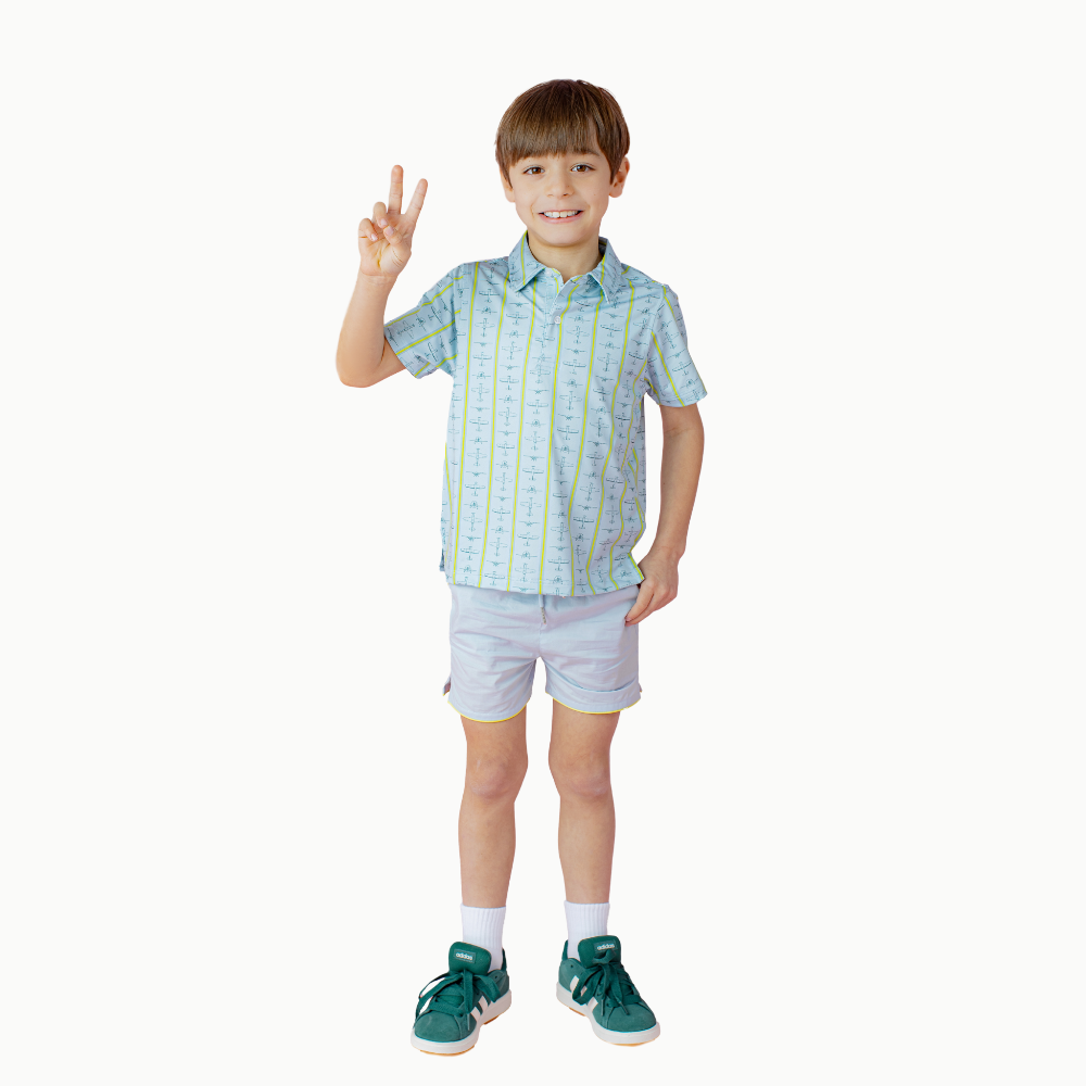 Boys' Performance Polo in Airplanes|11280