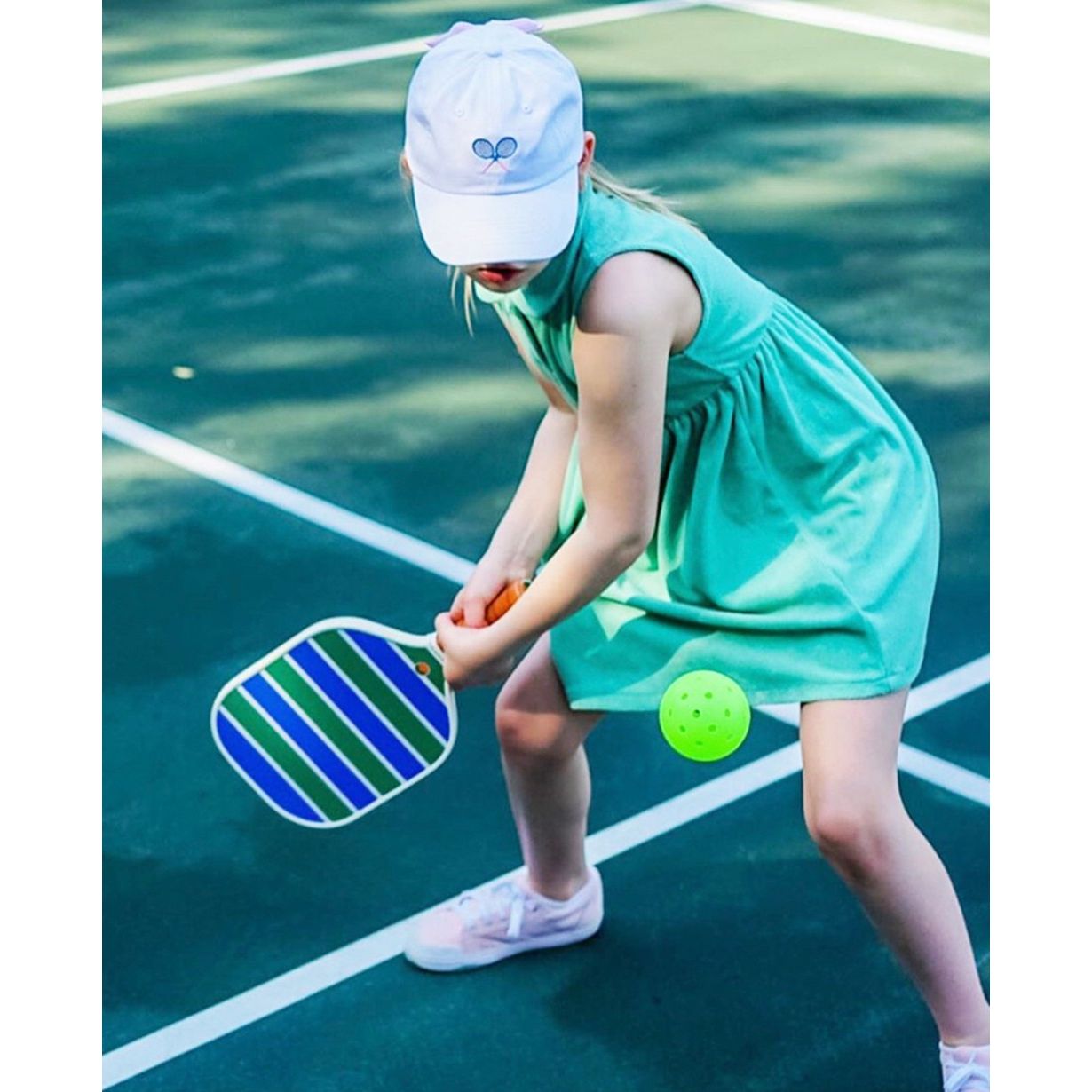 Girls' Tennis Bow Baseball Hat - white|8045