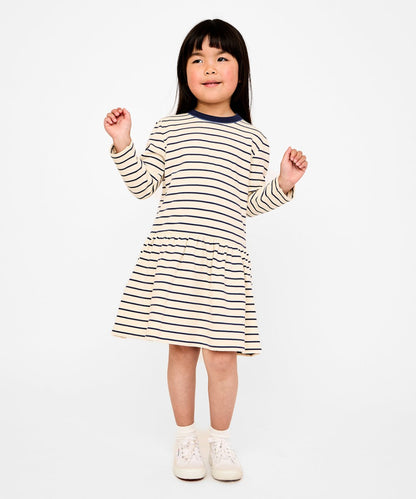 Isla Sweatshirt Dress, Navy French Stripe|12605