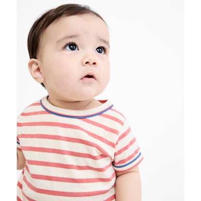Willie Baby T-Shirt, Nautical Red Stripe|6818