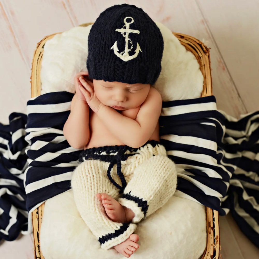 Newborn Set Anchor Hat and Pant|9756