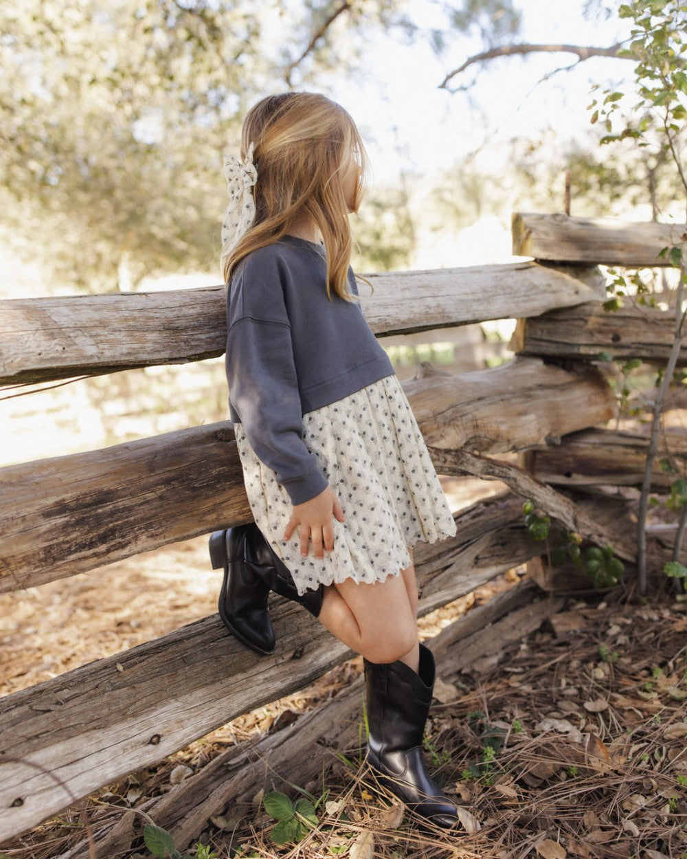 Sweatshirt Dress Vintage Fleur|12079