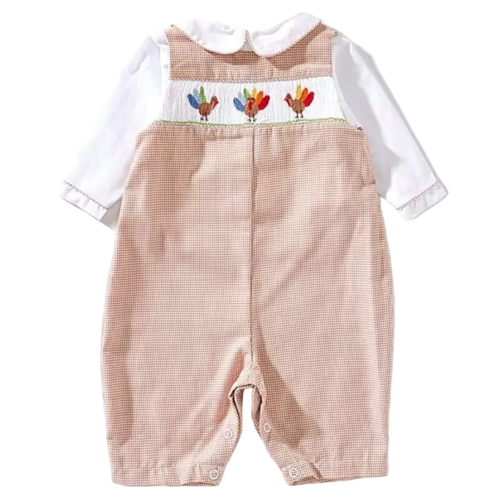 Turkey Hand Picture Smocked Longall|9196