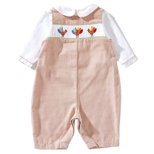 Turkey Hand Picture Smocked Longall|9196