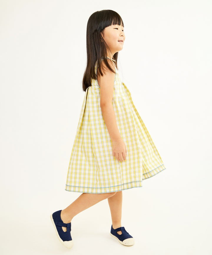 Daisy Dress, Yellow Picnic Check|6701