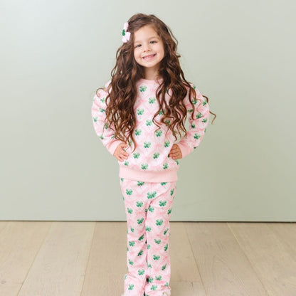 Coquette Clover St. Patrick's Sweatshirt Light Pink|10892