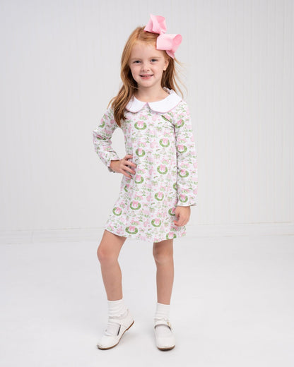 Presley Kait Pink Holiday Toile Dress|13262