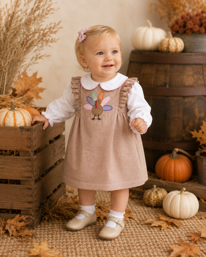 Jumper Dress with Turkey Applique|13291