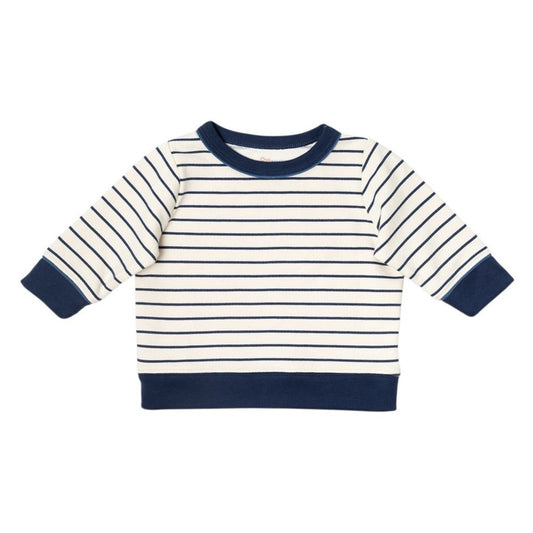 Remy Baby Sweatshirt Navy French Stripe|9535