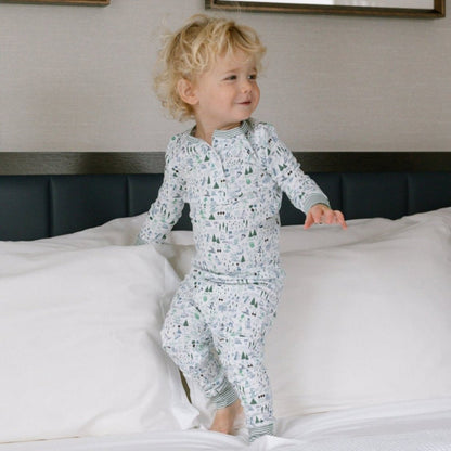 Après Ski Two Piece Kids Henley Pajamas|6212