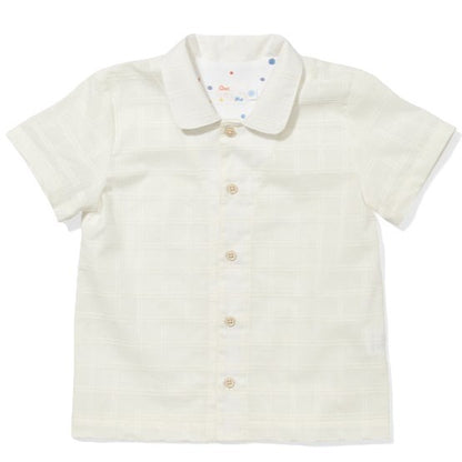 Robinson Shirt, Cream Windowpane|7559