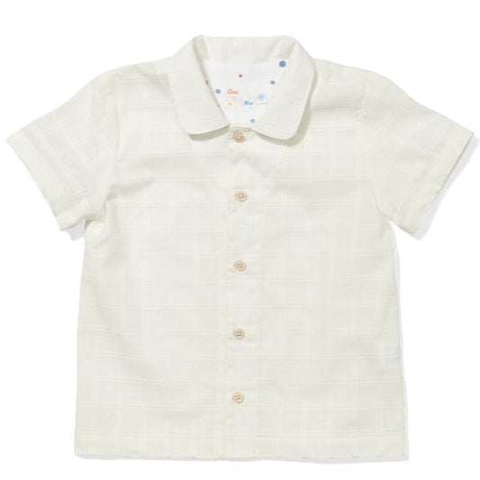 Robinson Shirt, Cream Windowpane|7559