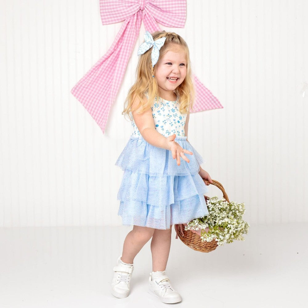 Sky Floral Tank Tutu Dress|11254