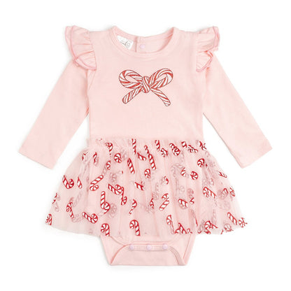 Candy Cane L/S Bodysuit|13231