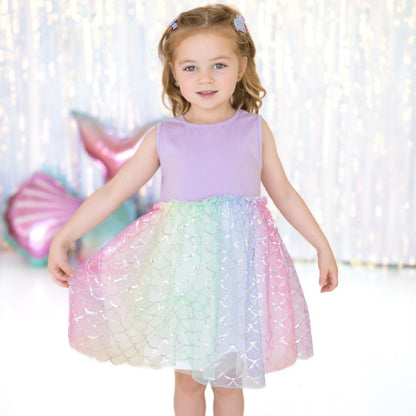Rainbow Mermaid Tank Dress|9702