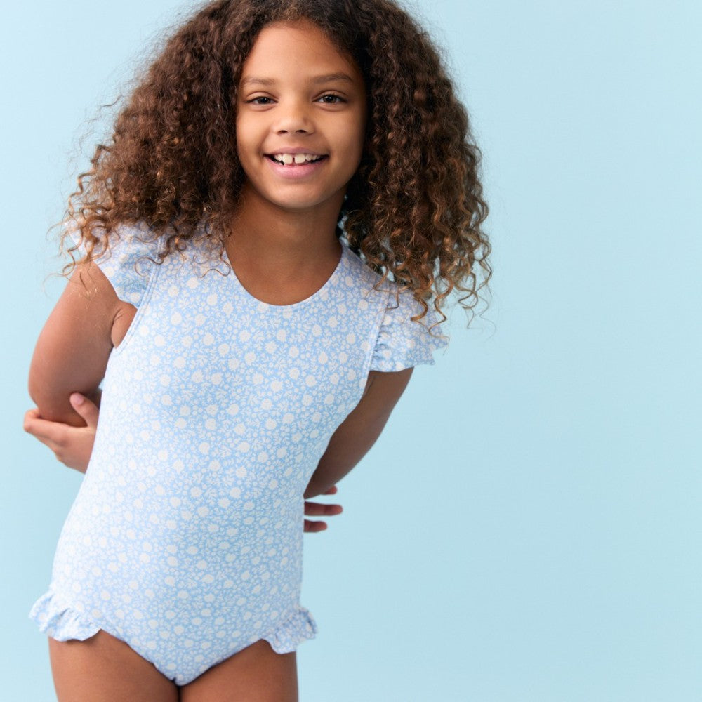 Girls Alpine Fiore Ruffle Cap Sleeve One Piece|10689