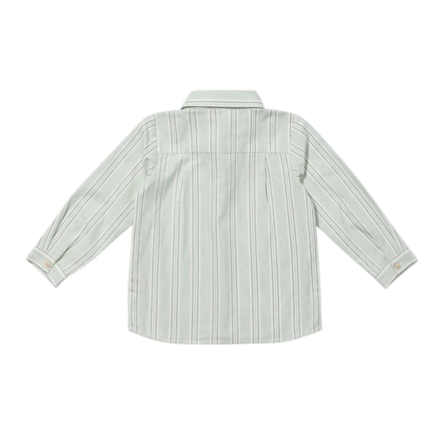 Jeffie Shirt, Sage Chevron Stripe