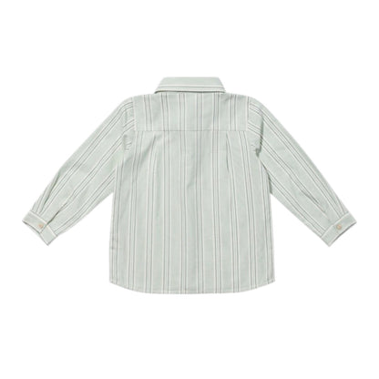 Jeffie Shirt, Sage Chevron Stripe