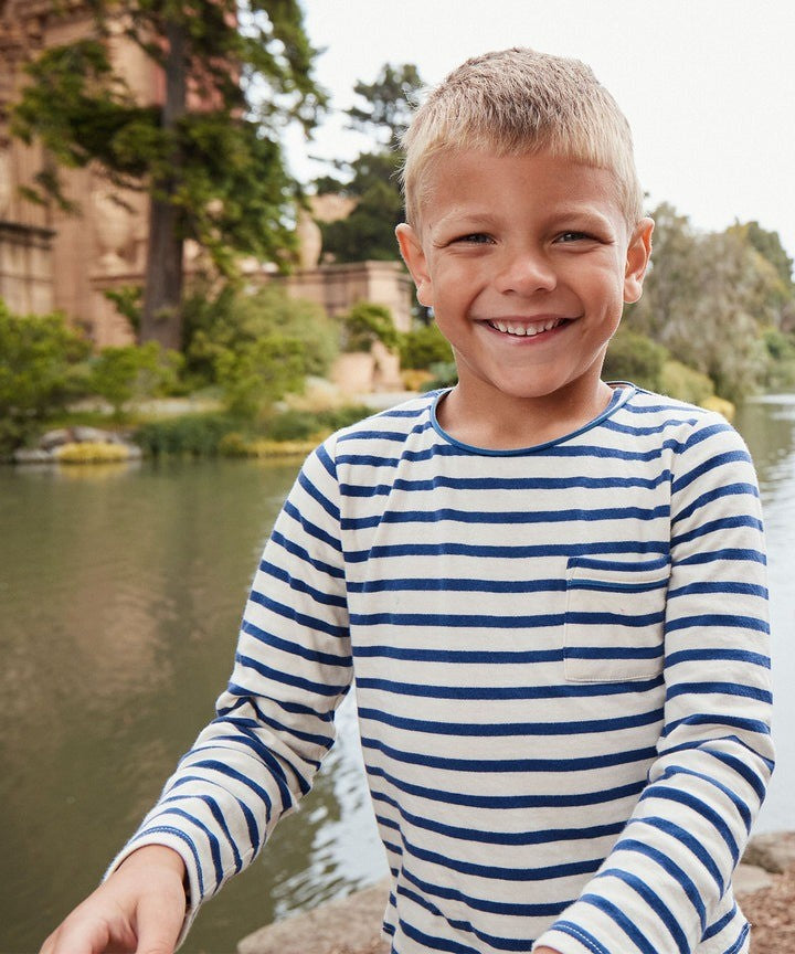 Edward T-Shirt, Navy Stripe|9470