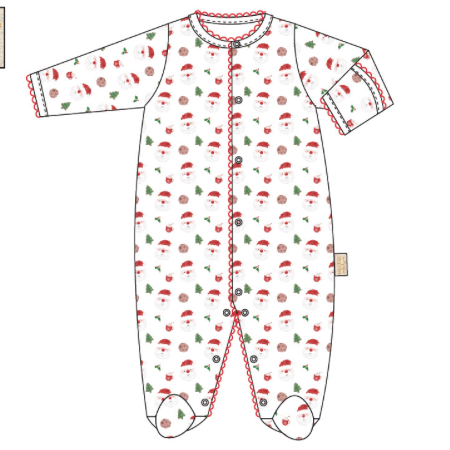 Cookies With Santa Footed Romper|13213