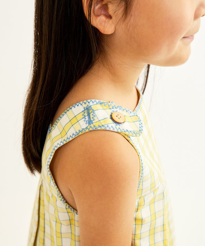 Daisy Dress, Yellow Picnic Check|6703