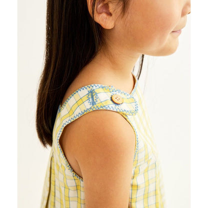 Daisy Dress, Yellow Picnic Check|6703
