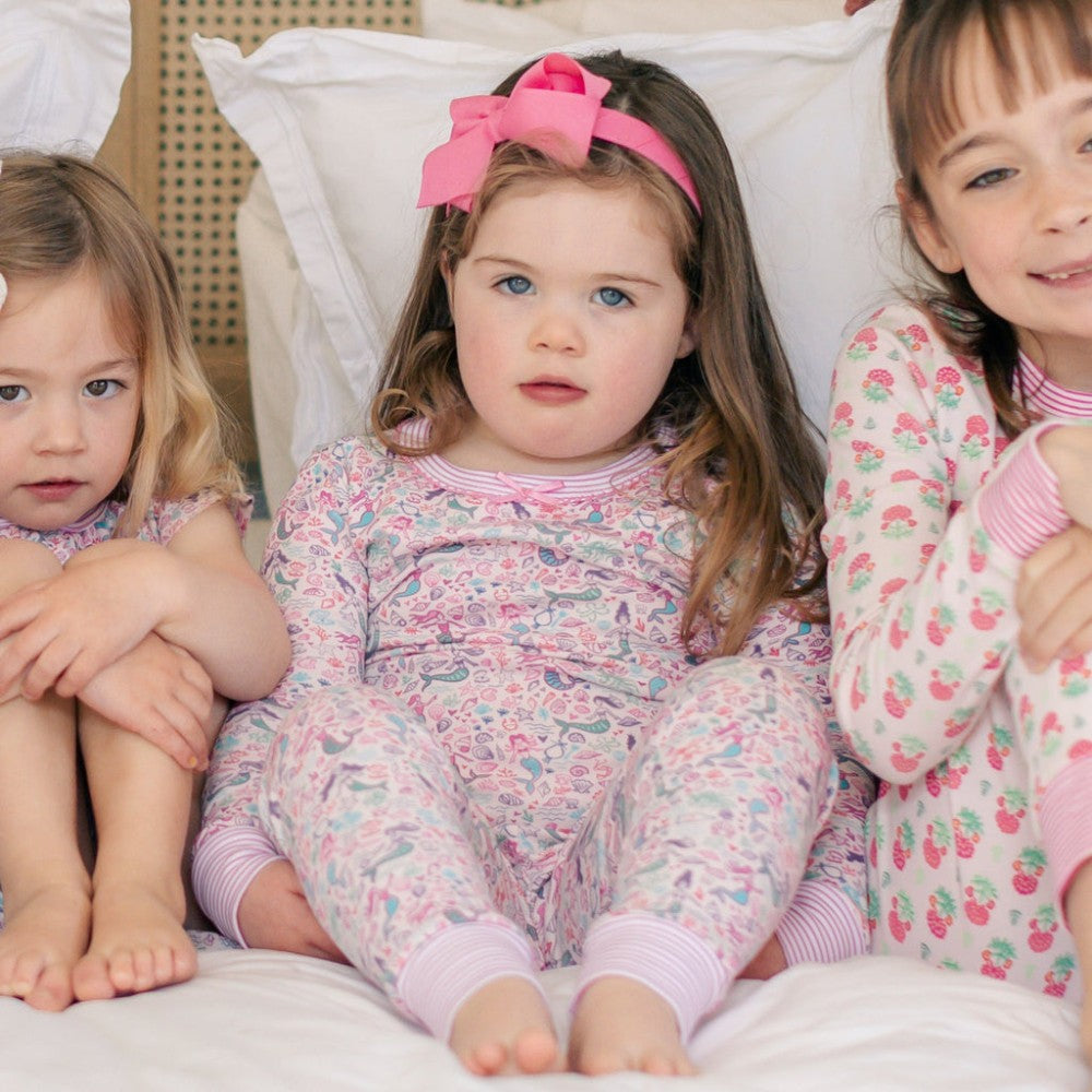 Mermaids Two Piece Kids Pajamas - Pink|7383