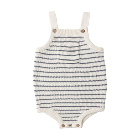 Ashton Knit Romper Marine Stripe|10608
