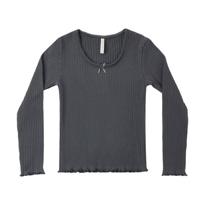 Ribbed Long Sleeve Midnight|11871