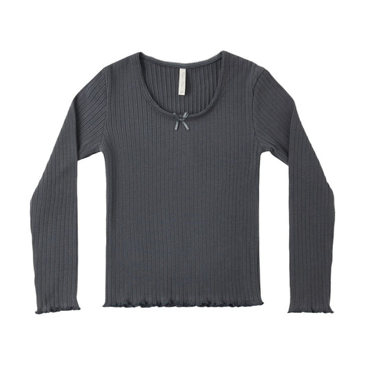 Ribbed Long Sleeve Midnight|11871