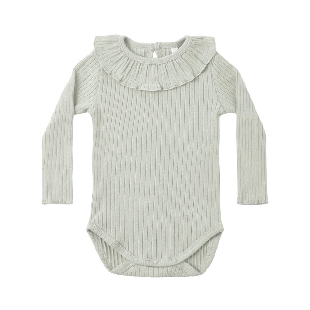 Ruffle Collar Bodysuit Sage|11929