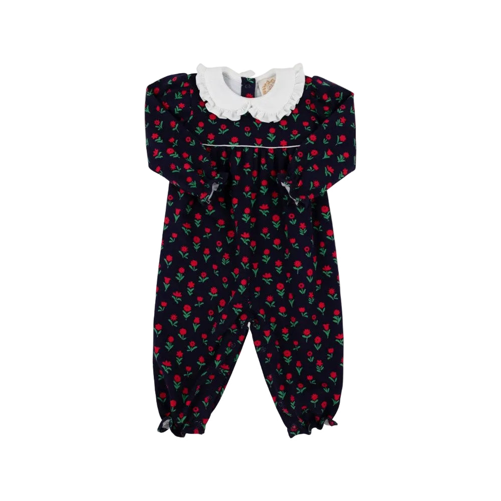 Maude's Ruffle Romper - Prescott Farm Flowers/Worth Ave White|13487
