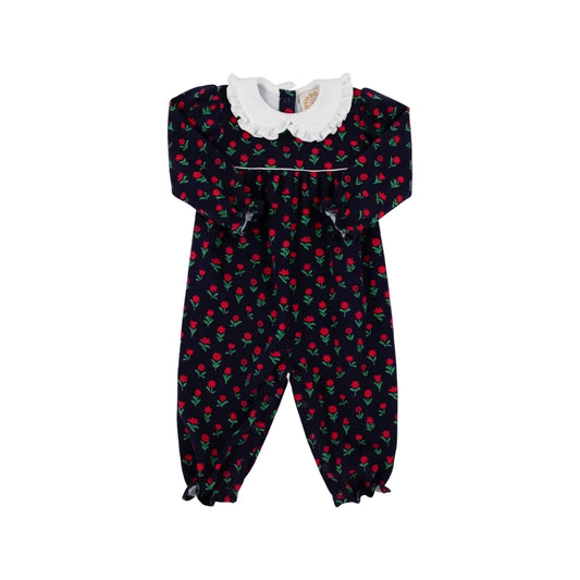 Maude's Ruffle Romper - Prescott Farm Flowers/Worth Ave White|13487