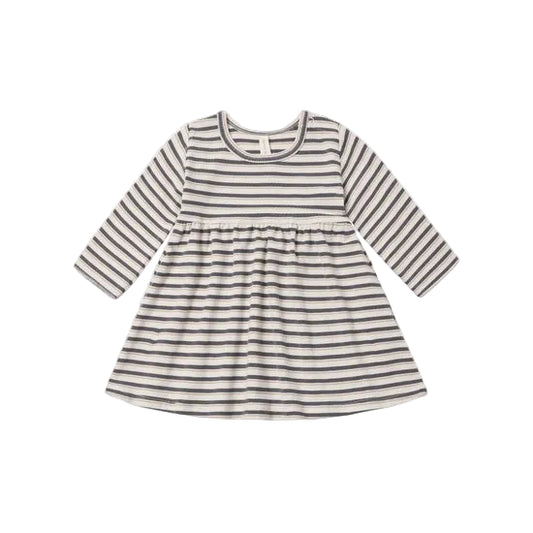 Long Sleeve Baby Dress - Vintage Stripe|12416