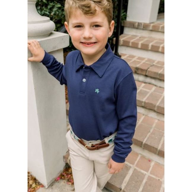 Harry L/S Polo- Navy|5157