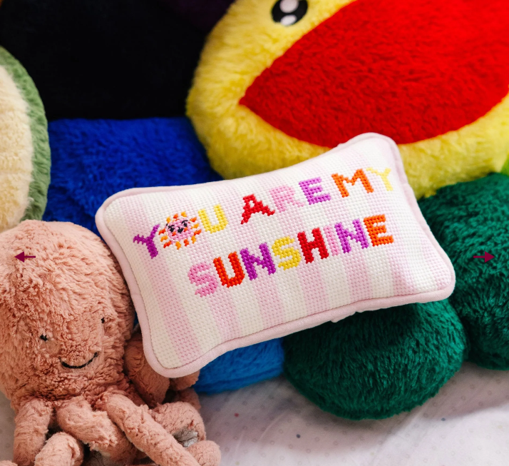 You Are My Sunshine Mini Needlepoint Pillow|13534