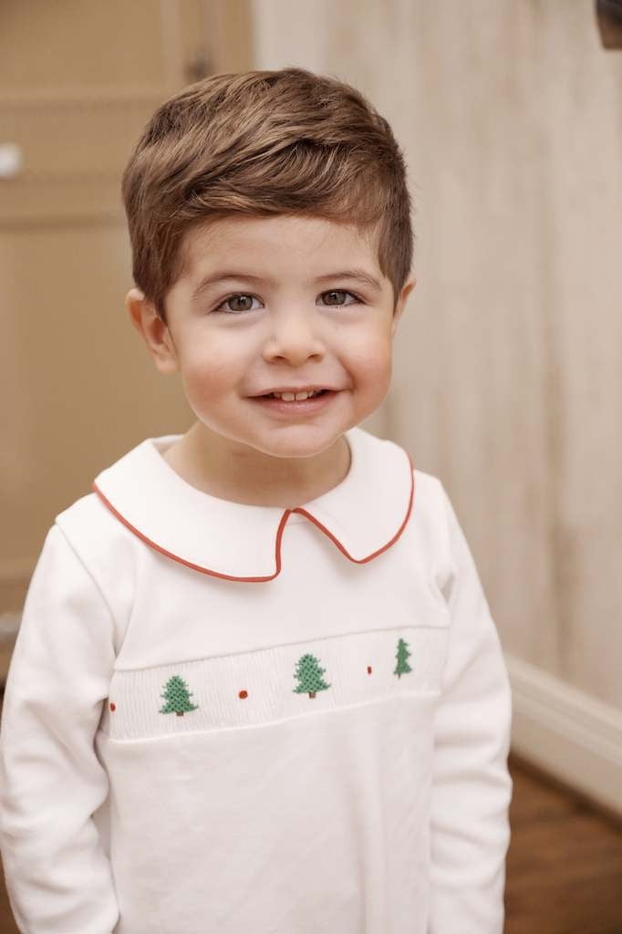 Samuel Smocked Romper- Heavy Weight|13153