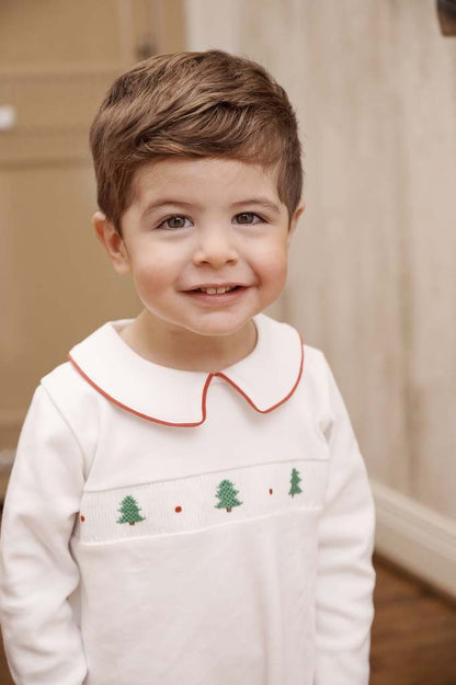 Samuel Smocked Romper- Heavy Weight|13153