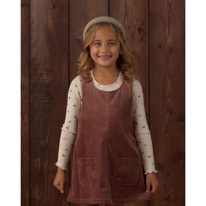 Ribbed Long Sleeve Natural Ditsy