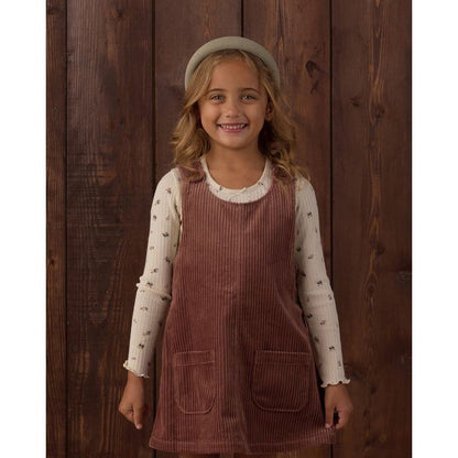 Ribbed Long Sleeve Natural Ditsy