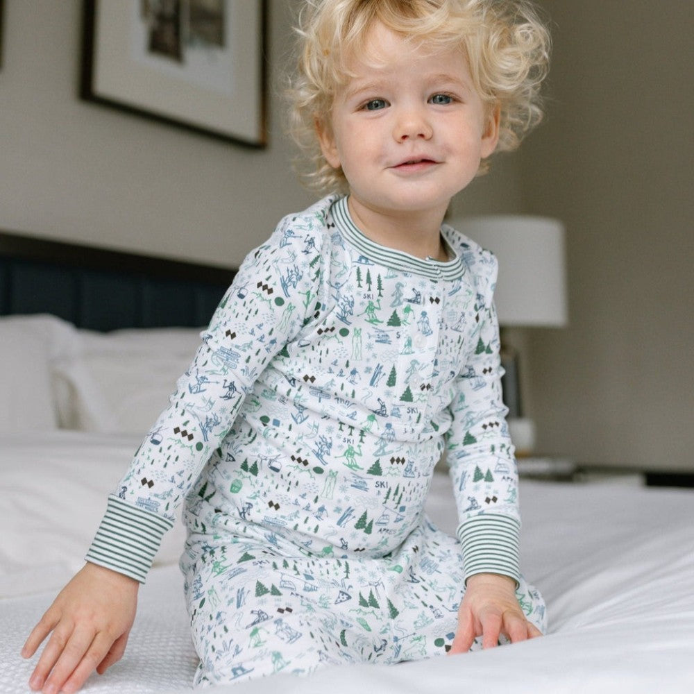 Après Ski Two Piece Kids Henley Pajamas|6209