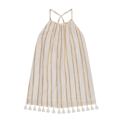 Mini Chantel Dress- Gold Lurex Stripe|11739