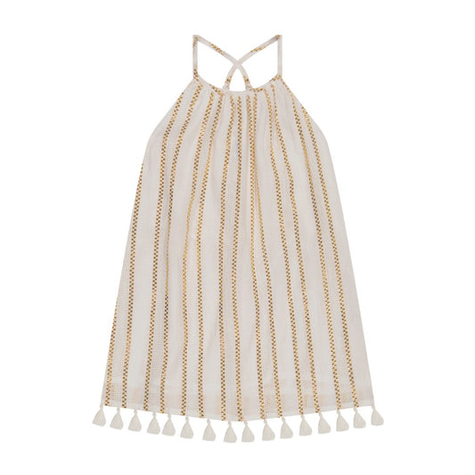 Mini Chantel Dress- Gold Lurex Stripe|11739