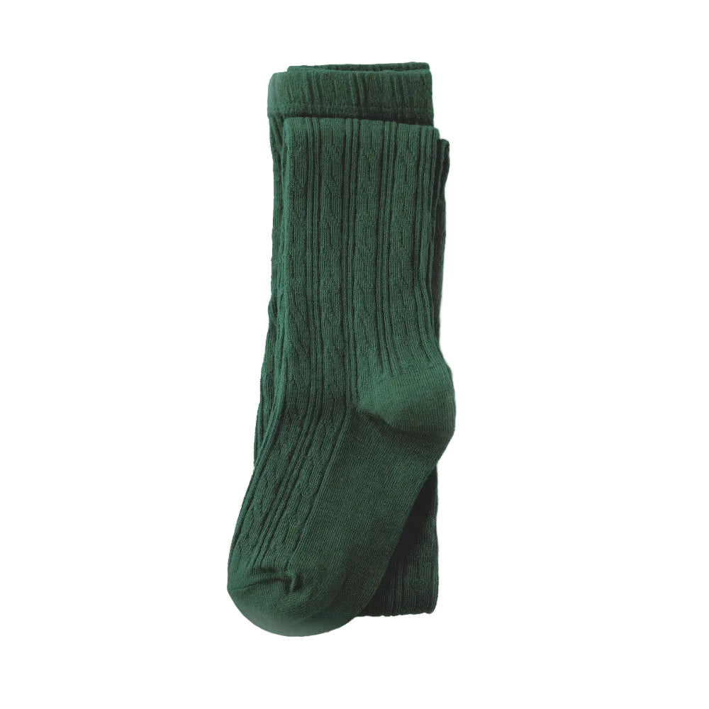 Forest Green Cable Knit Tights|13600