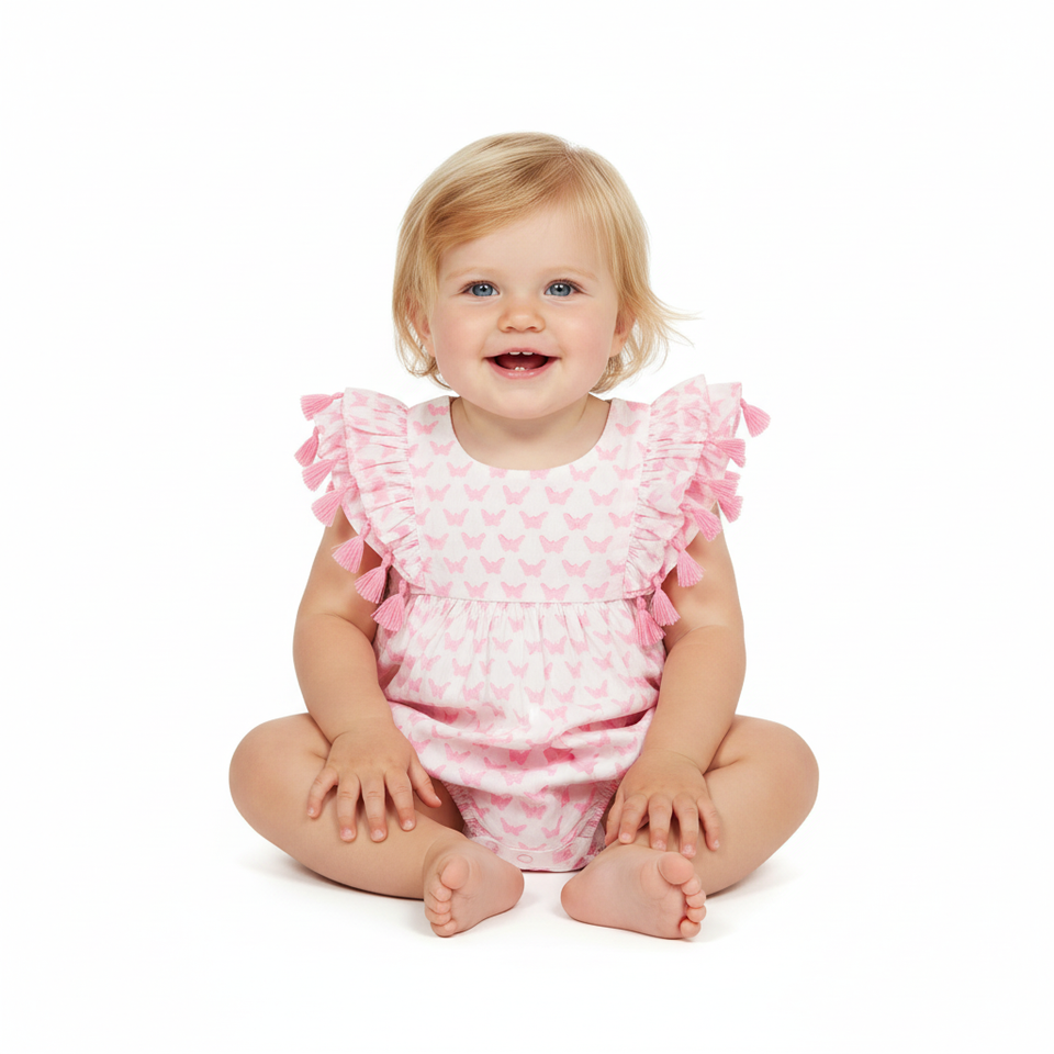 Anna Romper- Pink Butterfly|11777