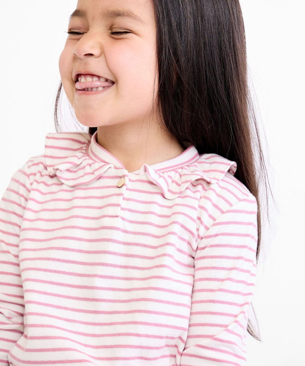 Hen T-Shirt, Rose Mini Stripe|9011