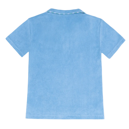 Boys le marin blue french terry polo|11416