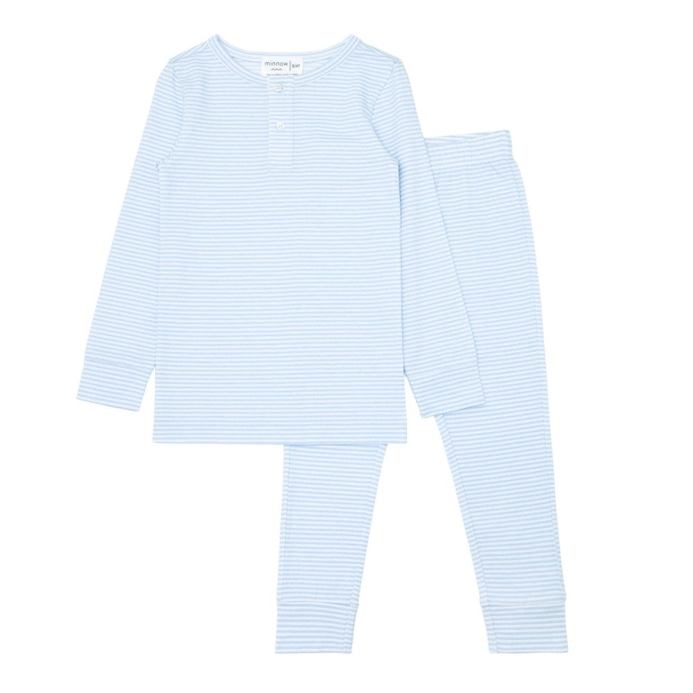 Powder Blue Stripe PJ Set|12782