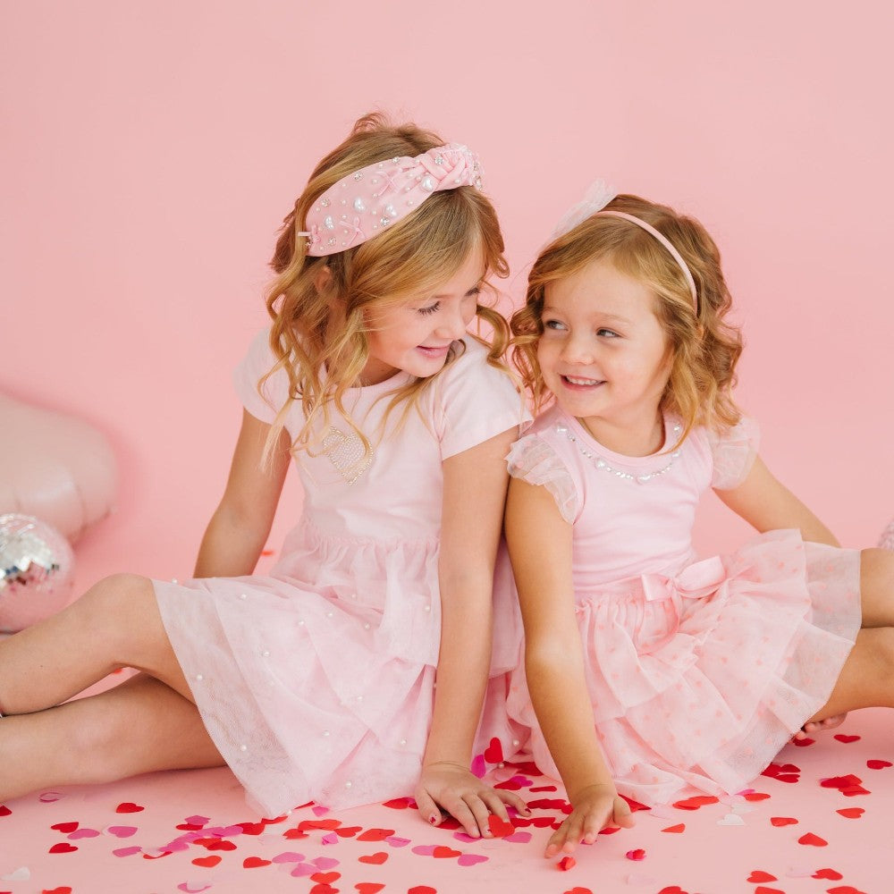 Flocked Heart Valentine's Day Tutu Dress|10638